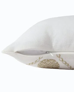 Tommy Bahama en Pineapples Embroidered Decorative Pillow Gold Best