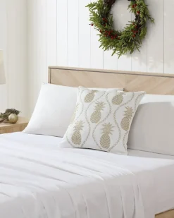 Tommy Bahama en Pineapples Embroidered Decorative Pillow Gold Best