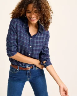 Tommy Bahama Golden Sands Flannel Shirt Coastline New