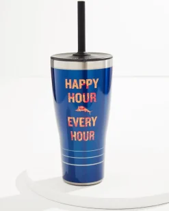 Tommy Bahama Happy Hour Every Hour 30-oz. Tervis® Tumbler With Straw Lid Blue New