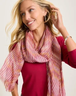 Tommy Bahama Hazy Wavy Wrap Scarf Dahlia Hot