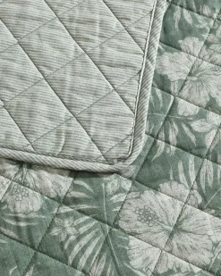 Tommy Bahama Hibiscus Reversible 3-Piece Full/Queen Quilt Set Jungle Outlet