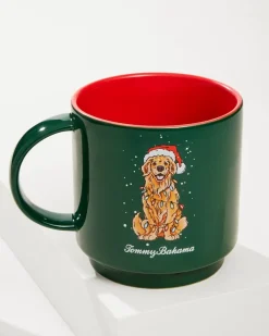 Tommy Bahama Huladay Retriever Stackable Mug Green