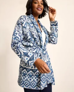 Tommy Bahama Ikat Cardigan Coconut New