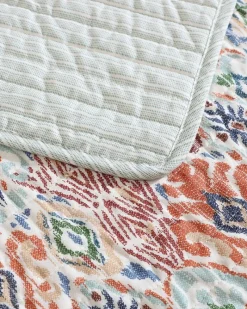Tommy Bahama Ikat Tropics Reversible 3-Piece Full/Queen Quilt Set Multicolor Best