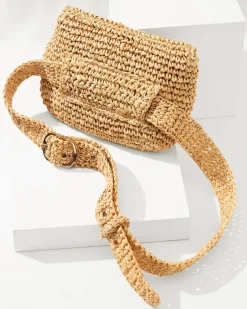 Tommy Bahama 5-in-1 Raffia Belt Bag Natural Clearance