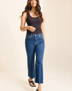 Tommy Bahama Indigo Palms™ High-Rise Cropped Wide-Leg Jeans Sunset Blue Wash Hot