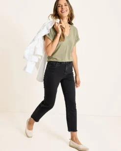 Tommy Bahama Indigo Palms™ High-Rise Cropped Straight-Leg Jeans Coastal Black Wash