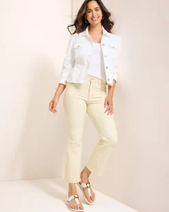 Tommy Bahama Indigo Palms™ Mid-Rise Cropped Mini Bootcut Jeans Natural Online