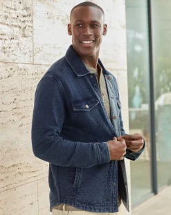 Tommy Bahama Paradise CPO Shirt Jacket Indigo New