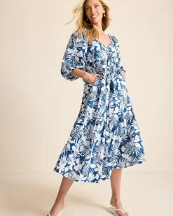 Tommy Bahama Island Blooms Midi Coverup Dress Indigo Tide Online