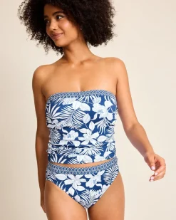 Tommy Bahama Island Cays Blooms Bandini Top Indigo Tide New