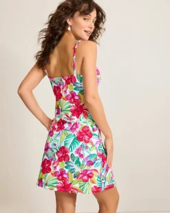 Tommy Bahama Island Cays Fiesta V-Neck Spa Coverup Dress White Sale