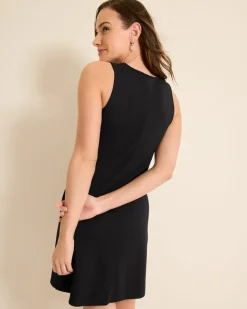 Tommy Bahama Island Cays High-Neck Coverup Dress Black Sale