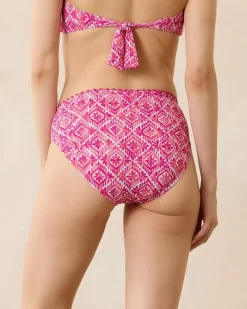 Tommy Bahama Island Cays Shell Beach High-Waist Bikini Bottoms Passion Pink