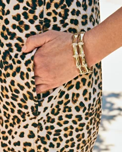 Tommy Bahama Island Essence Bamboo Bangle Bracelet Gold Discount