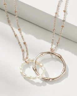 Tommy Bahama Island Essence Double-Loop Necklace Rose Gold Online