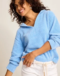 Tommy Bahama Island Luna Chenille Hoodie Seabank Sky Hot