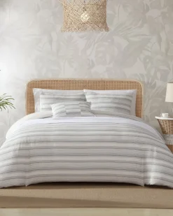 Tommy Bahama Island Micro Waffle 4-Piece Full/Queen Comforter Set Coconut