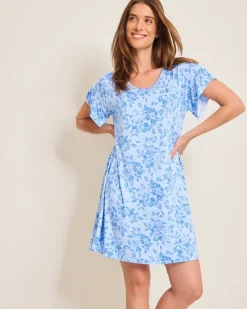 Tommy Bahama Jersey Short-Sleeve Short Sleep Dress Big Sky Blue Online