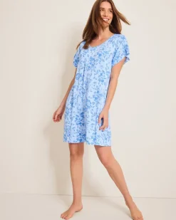 Tommy Bahama Jersey Short-Sleeve Short Sleep Dress Big Sky Blue Online