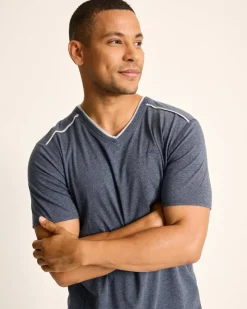 Tommy Bahama Jersey Short-Sleeve V-Neck T-Shirt Heathered Blue Discount