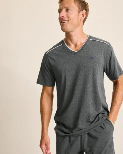 Tommy Bahama Jersey Short-Sleeve V-Neck T-Shirt Heather Charcoal Grey Discount
