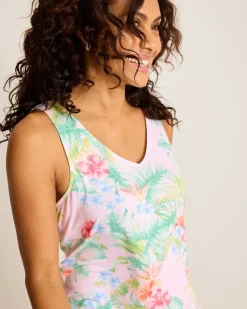 Tommy Bahama Jersey Tank & Shorts Pajama Set Pale Pink New