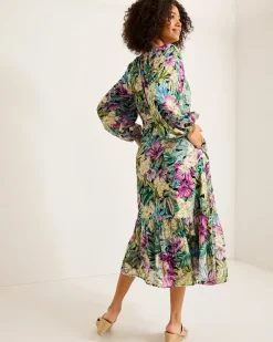 Tommy Bahama Jungle Jewels Shimmer Maxi Dress Black Discount