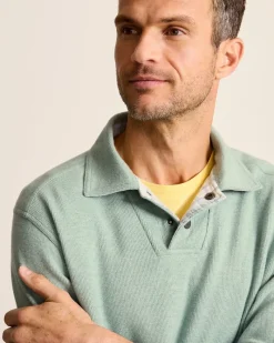 Tommy Bahama Las Arias Sweatshirt Polo Azure Water Heather New