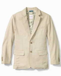 Tommy Bahama Latigo Beach Linen-Blend Blazer Stone Khaki Sale
