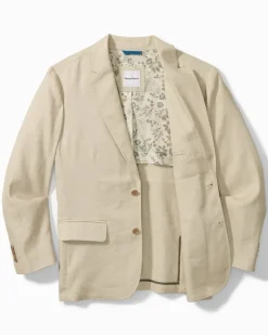 Tommy Bahama Latigo Beach Linen-Blend Blazer Stone Khaki Sale