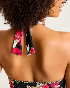 Tommy Bahama Lily Cat Halter Spa Coverup Dress Black Outlet