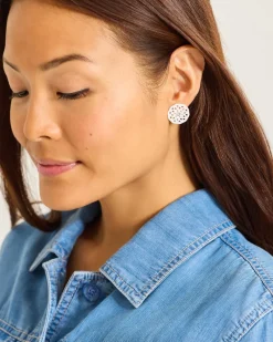 Tommy Bahama Madeira Mother of Pearl Flower Earrings Gold Best