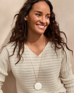 Tommy Bahama Madeira Shell Pendant Necklace Gold Hot