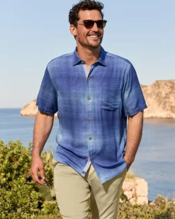 Tommy Bahama Madera Ombré Silk Camp Shirt Majorca Sale