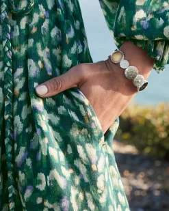 Tommy Bahama Marco Island Shell Stretch Bracelet Silver Outlet