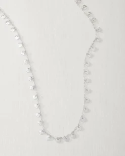 Tommy Bahama Marco Island Textured Disc Station Necklace Silver Online