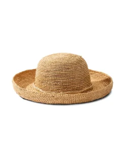 Tommy Bahama Maria Packable Raffia Upturn Hat Natural Best
