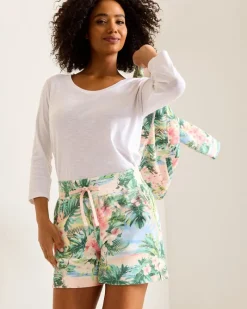 Tommy Bahama Marina Del Mar Ocean Vida Easy Shorts Malibu Peach Hot