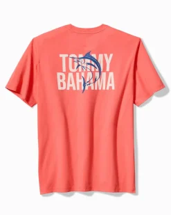 Tommy Bahama Marlin Driver Graphic T-Shirt Dubarry Coral Sale