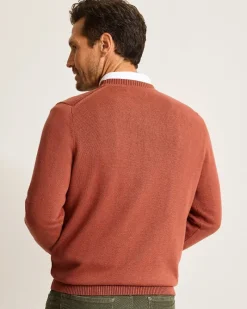 Tommy Bahama Marlin Luxe Crew Sweater Spicy Clay Heather Online