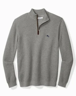 Tommy Bahama Marlin Luxe Half-Zip Sweater Carbon Grey Heather