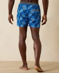 Tommy Bahama Maui Breaker Palm Route 5-Inch Hybrid Shorts Cobalt Sea Online
