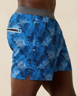 Tommy Bahama Maui Breaker Palm Route 5-Inch Hybrid Shorts Cobalt Sea Online