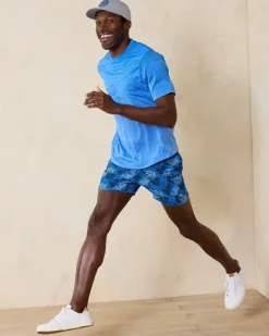 Tommy Bahama Maui Breaker Palm Route 5-Inch Hybrid Shorts Cobalt Sea Online