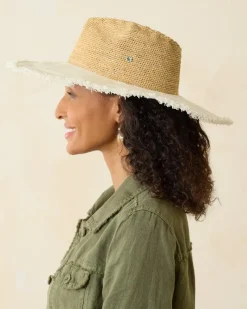 Tommy Bahama Melissa Lux Fringe Raffia Hat Natural/White/Silver Online