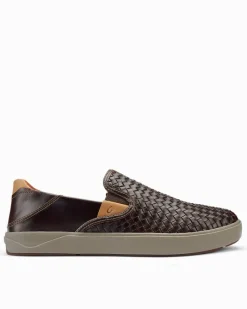 Tommy Bahama Men's OluKai® Lae'ahi Lauhala Slip-On Sneakers Dark Wood Outlet