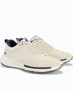 Tommy Bahama Men's OluKai® Mākena Waterproof Golf Shoes White Sand Online