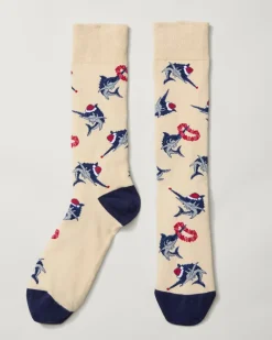 Tommy Bahama Merry Marlins Socks Stone Hot